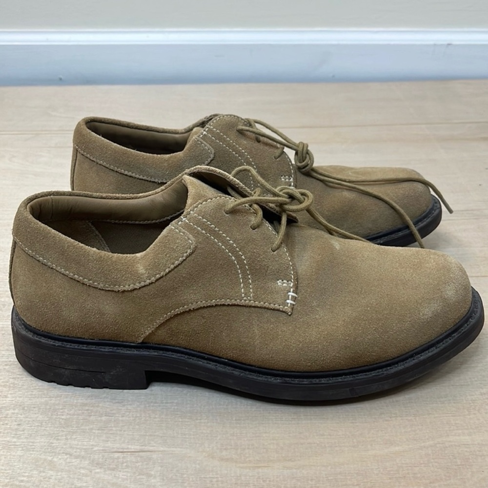 Oxford Lace Up Shoes Red Wing Tan Suede Leather Size 8